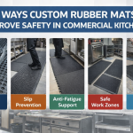 Custom rubber mats for commercial kitchens improve safety, drainage, and slip resistance.
